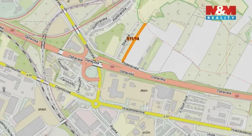 Prodej pole, Brno, 1198 m2