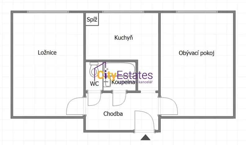 Prodej bytu 2+1, Praha - Záběhlice, Chmelová, 55 m2
