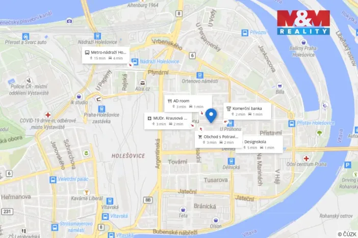 Pronájem kanceláře, Praha - Holešovice, U průhonu, 62 m2