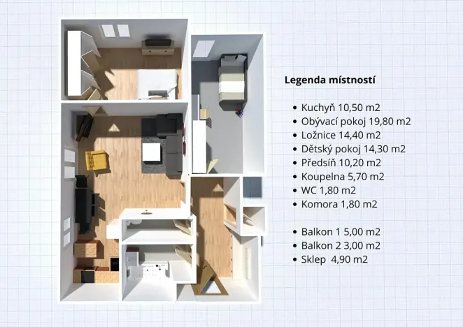 Prodej bytu 3+kk, Choceň, Topolová, 78 m2