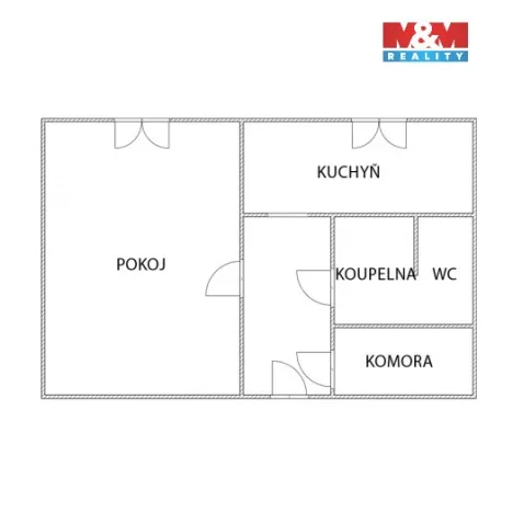 Prodej bytu 1+1, Náchod, Borská, 34 m2