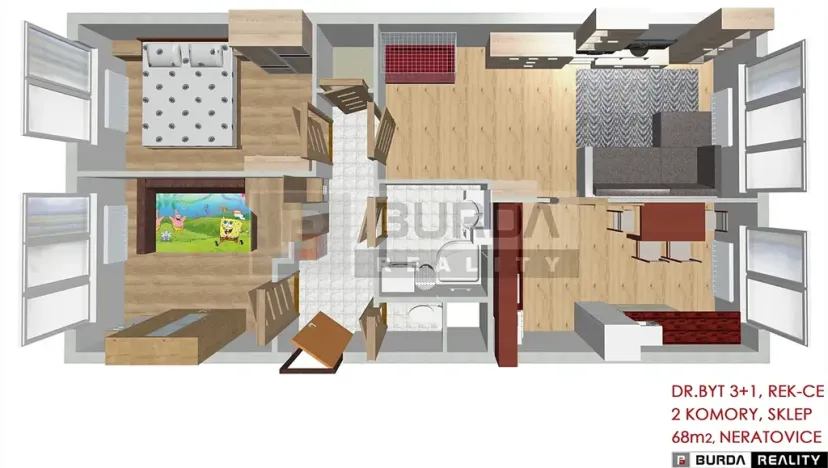 Prodej bytu 3+1, Neratovice, 68 m2