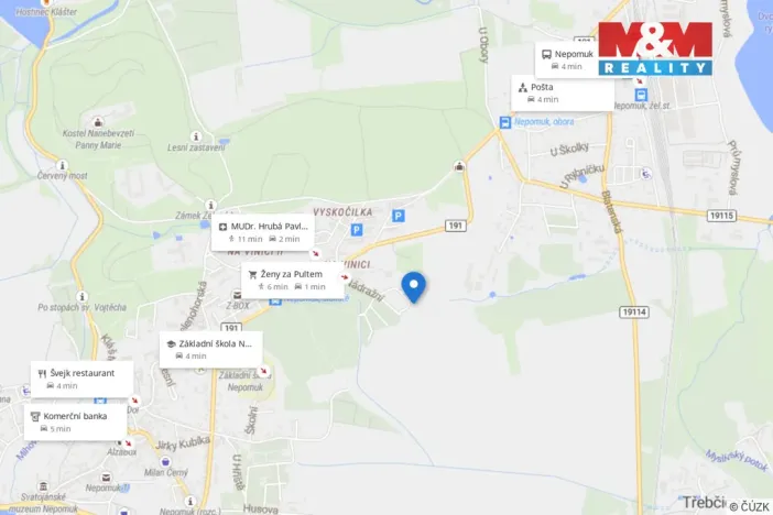 Prodej zahrady, Nepomuk, 175 m2