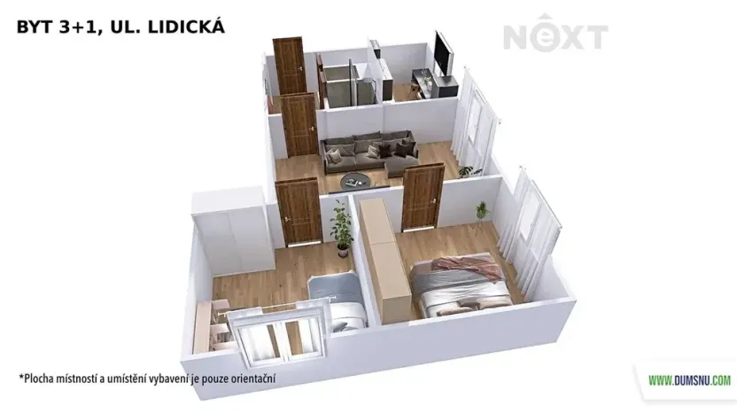 Pronájem bytu 3+1, Šumperk, Lidická, 68 m2