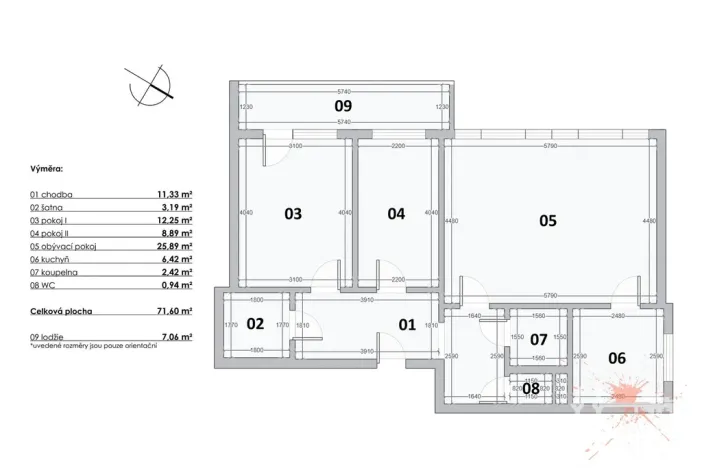 Pronájem bytu 3+1, Praha - Michle, Na líše, 72 m2