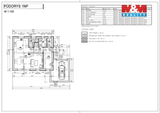 Prodej rodinného domu, Hrušky, 171 m2