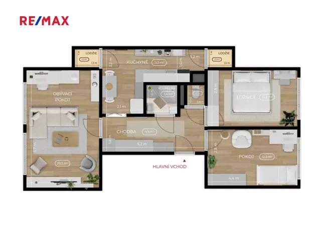 Prodej bytu 3+1, Strakonice, Čelakovského, 70 m2