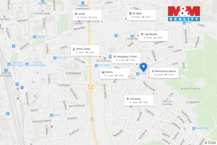 Pronájem bytu 1+1, Česká Lípa, Partyzánská, 31 m2