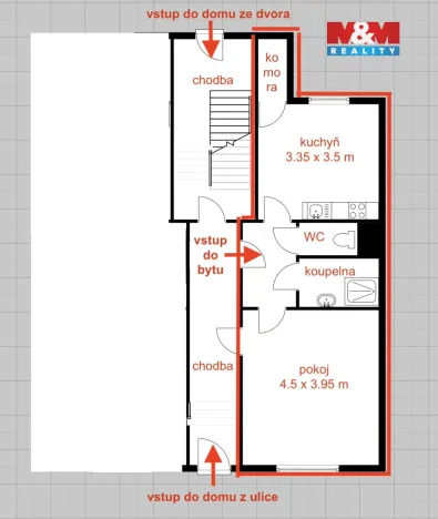 Pronájem bytu 1+1, Ostrava - Mariánské Hory, Hudební, 45 m2