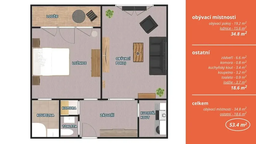 Prodej bytu 2+kk, Litvínov, Koldům, 53 m2