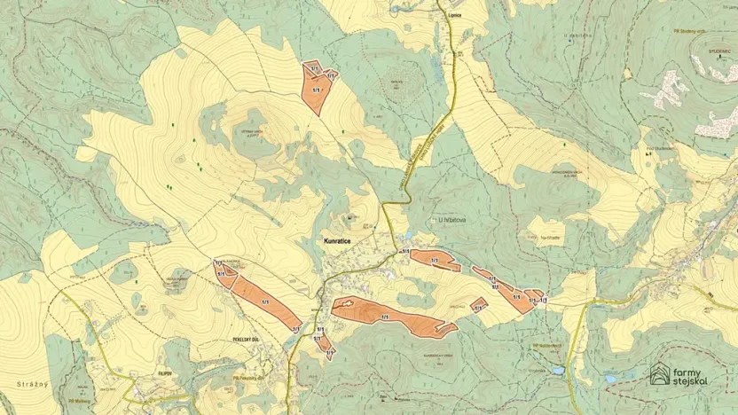 Prodej louky, Kunratice, 331914 m2