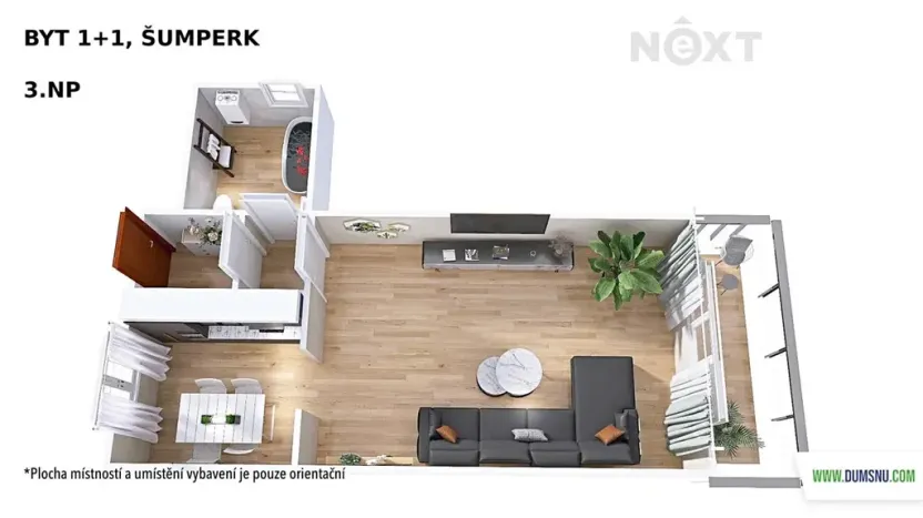 Pronájem bytu 1+1, Šumperk, nám. Jana Zajíce, 45 m2