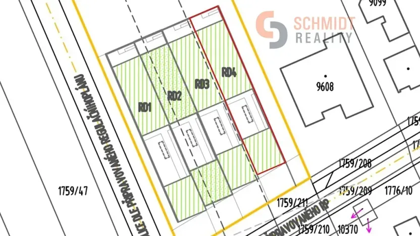 Prodej pozemku pro bydlení, Hodonín, Na Výhoně, 459 m2