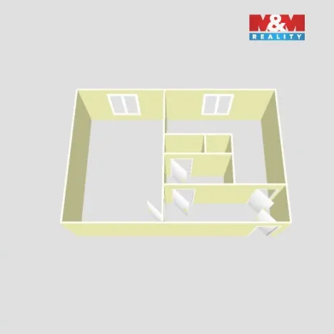 Pronájem bytu 1+1, Ostrava - Poruba, Vincence Makovského, 38 m2