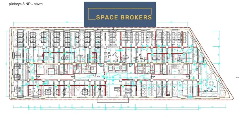 Pronájem kanceláře, Praha - Holešovice, Jankovcova, 564 m2