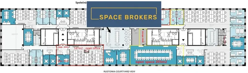Pronájem kanceláře, Praha - Karlín, Rohanské nábřeží, 700 m2