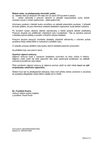 Pronájem bytu 1+1, Děčín, Mírové nám., 39 m2