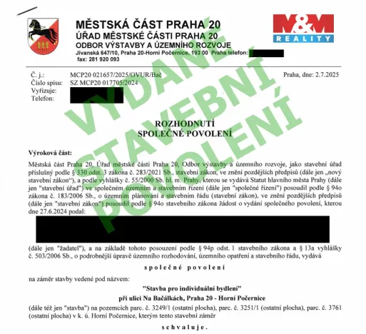 Prodej pozemku pro bydlení, Praha - Horní Počernice, Na Bačálkách, 270 m2