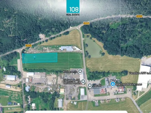 Prodej komerčního pozemku, Hosín, 4467 m2