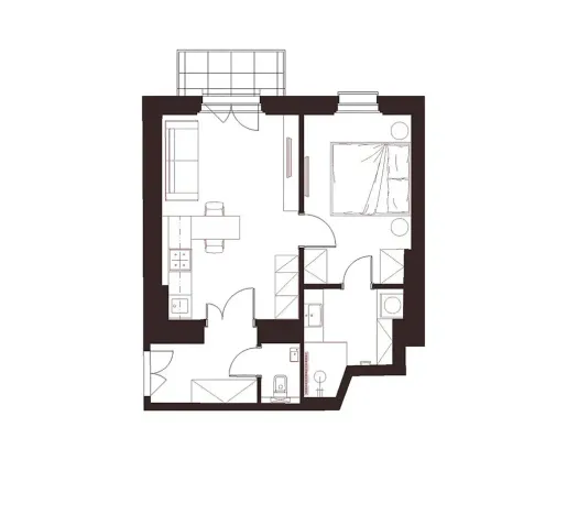 Prodej bytu 2+kk, Praha - Holešovice, Heřmanova, 46 m2