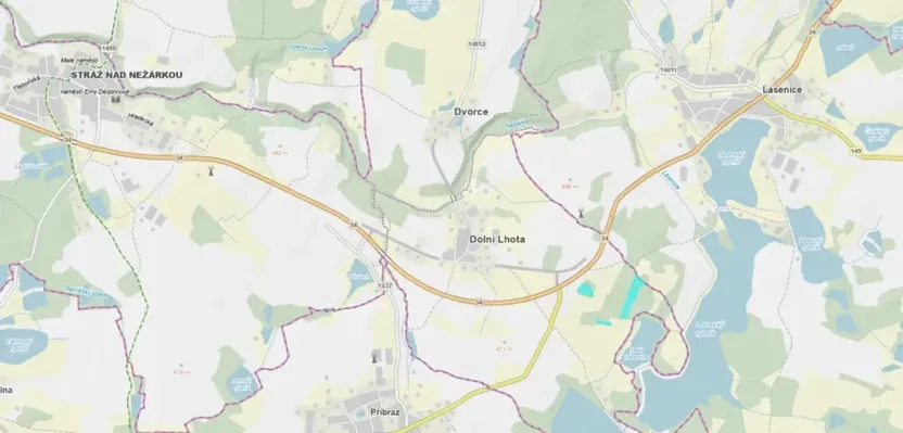 Prodej lesa, Stráž nad Nežárkou, 25076 m2