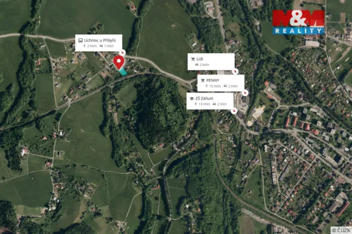 Prodej zahrady, Lichnov, 1733 m2