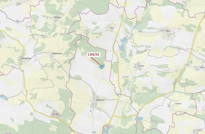 Dražba lesa, Přeborov, 16134 m2