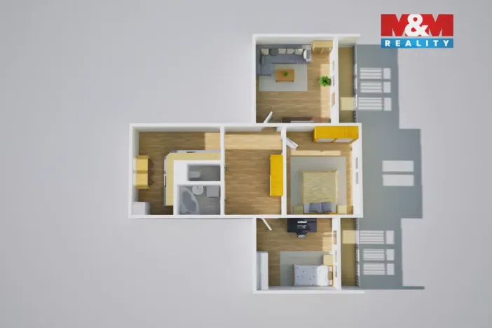 Pronájem bytu 3+1, Teplice, Palackého, 79 m2