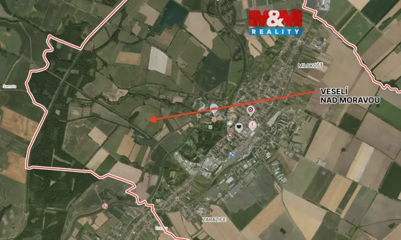 Prodej pole, Veselí nad Moravou, 2555 m2