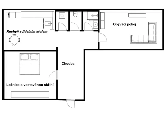 Pronájem bytu 2+1, Plzeň, Francouzská třída, 54 m2