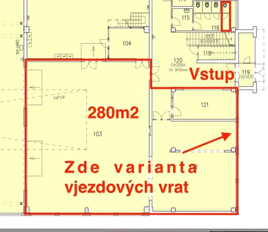 Pronájem obchodního prostoru, Šternberk, Nádražní, 536 m2