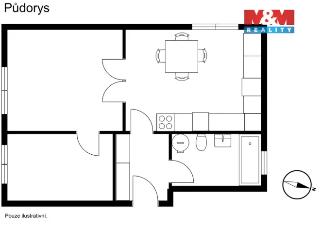 Pronájem bytu 2+1, Zlín, Štefánikova, 54 m2