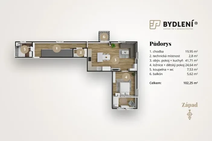 Prodej bytu 2+1, Teplice, Masarykova třída, 96 m2