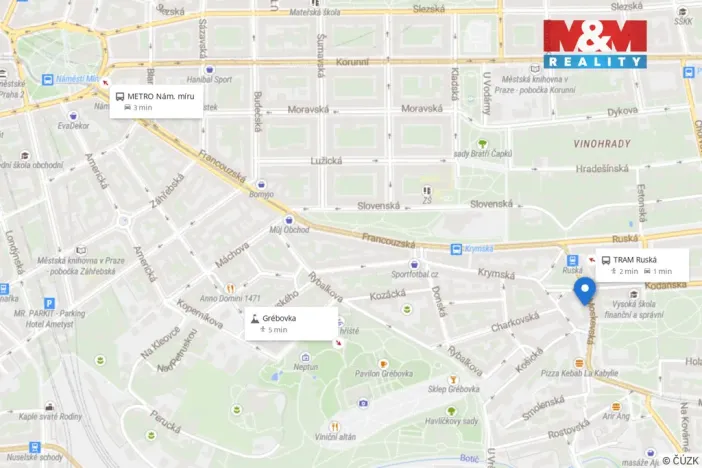 Pronájem restaurace, Praha - Vršovice, Moskevská, 163 m2