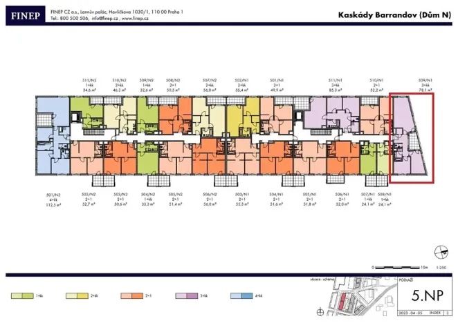Prodej bytu 3+kk, Praha - Hlubočepy, Hugo Haase, 78 m2