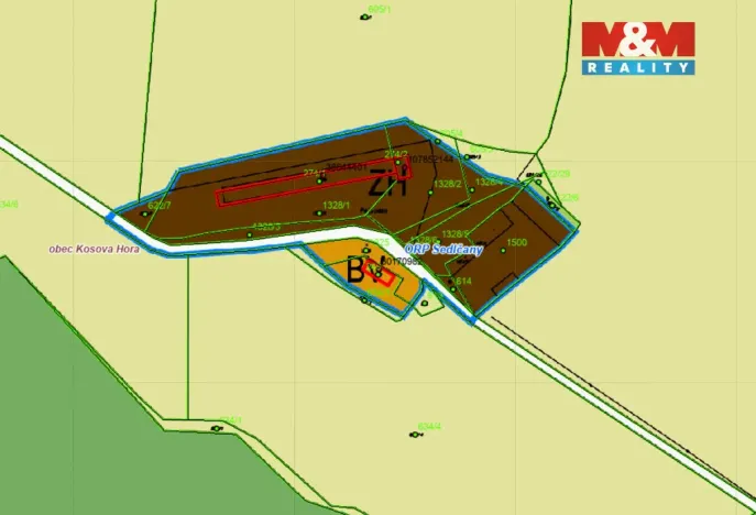Prodej komerčního pozemku, Kosova Hora, 6131 m2