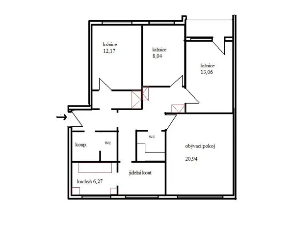 Prodej bytu 4+1, Praha - Hlubočepy, Brichtova, 85 m2