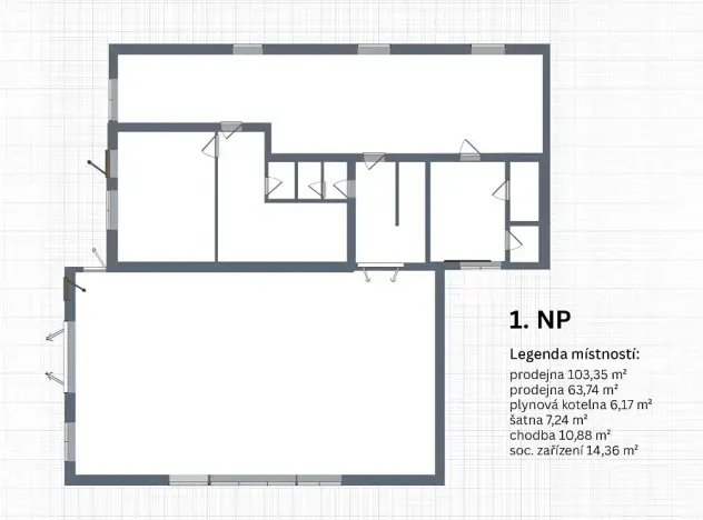 Prodej obchodního prostoru, Kravaře, Hlučínská, 205 m2