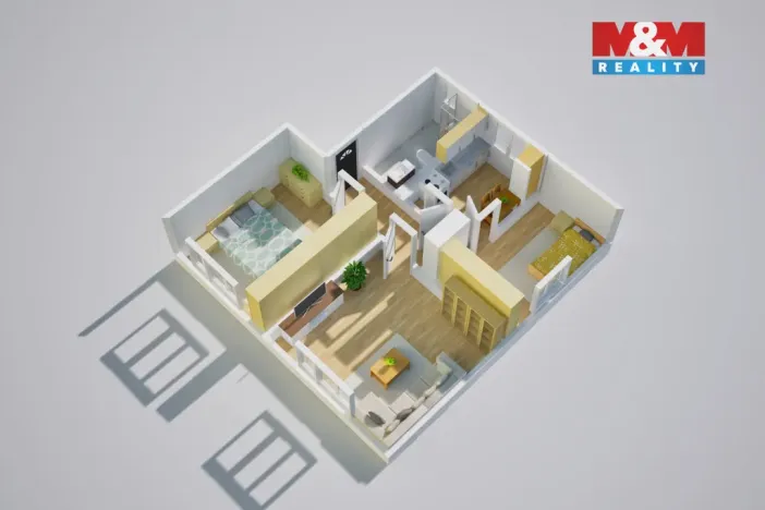 Prodej bytu 3+1, Ústí nad Labem - Neštěmice, Májová, 63 m2