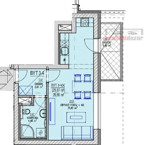 Pronájem bytu 1+kk, Brno, Křepelčí, 39 m2