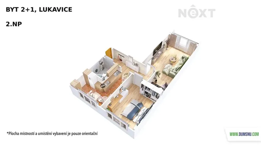 Pronájem bytu 2+1, Lukavice, 64 m2