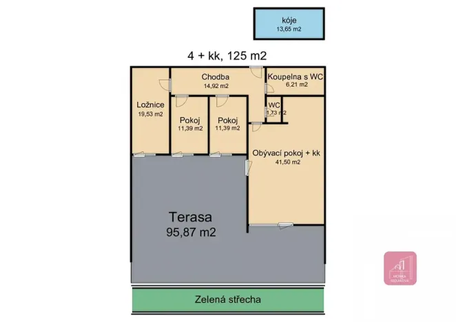 Prodej bytu 4+kk, Mokrá-Horákov, 125 m2