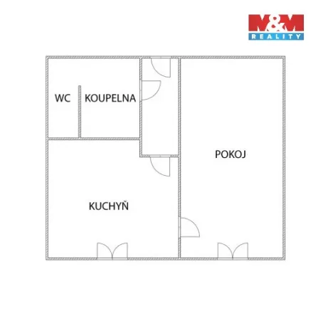 Pronájem bytu 1+1, Kadaň, Obránců míru, 39 m2