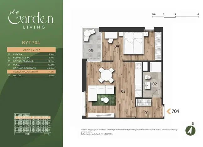 Prodej bytu 2+kk, Praha - Černý Most, Arnošta Valenty, 45 m2