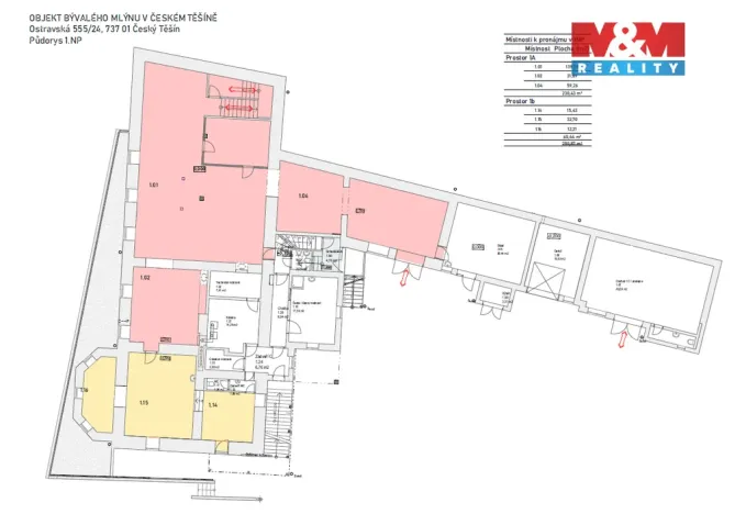 Pronájem obchodního prostoru, Český Těšín, Ostravská, 230 m2