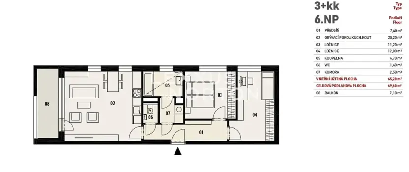 Pronájem bytu 3+kk, Praha - Žižkov, Olgy Havlové, 69 m2