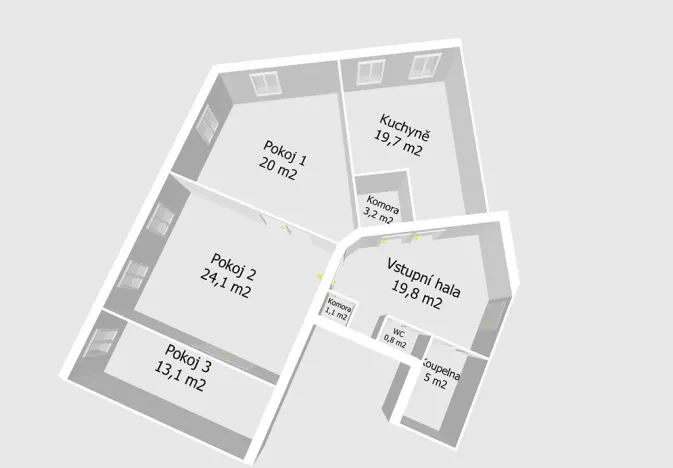 Pronájem bytu 3+1, Ostrava, Nádražní, 107 m2