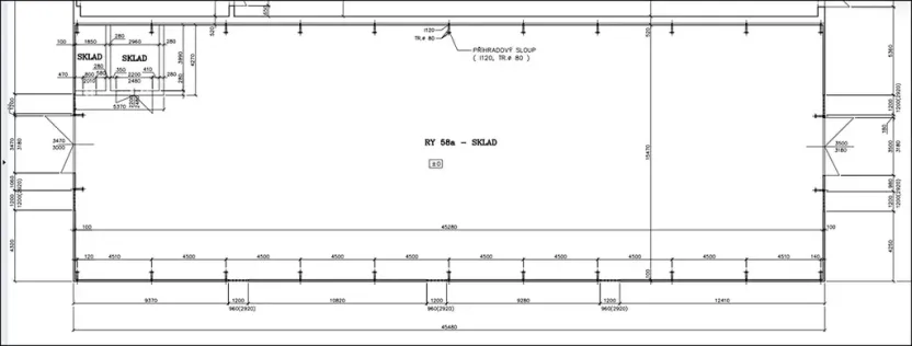Pronájem skladu, Pardubice, 712 m2