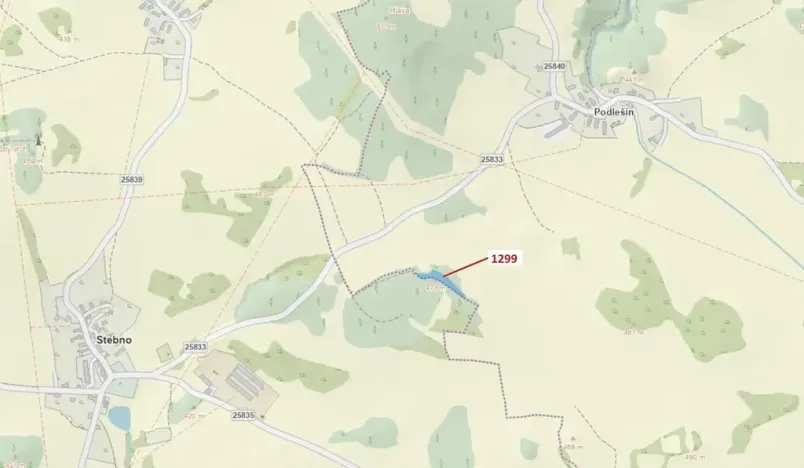 Dražba lesa, Stebno, 2275 m2