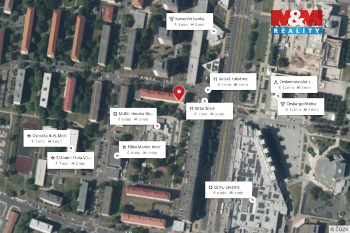 Pronájem bytu 2+1, Most, M. G. Dobnera, 54 m2